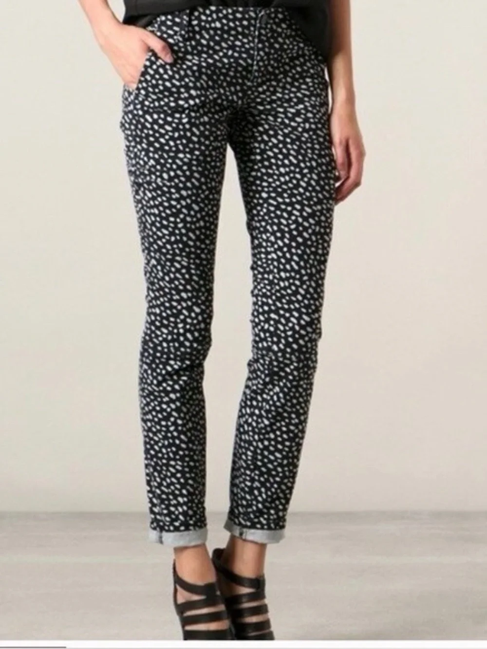 Tory Burch Pants Women’s 31 Black and White Walker Cargo EUC